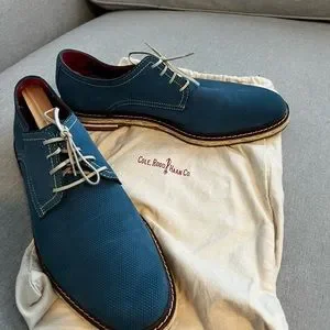 Cole Haan blue suede espadrille Derby’s. Cole Haan | Shoes | Cole Haan Blue Suede Espadrille Derbys  main image 2